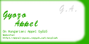 gyozo appel business card